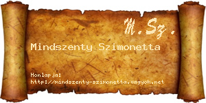 Mindszenty Szimonetta névjegykártya